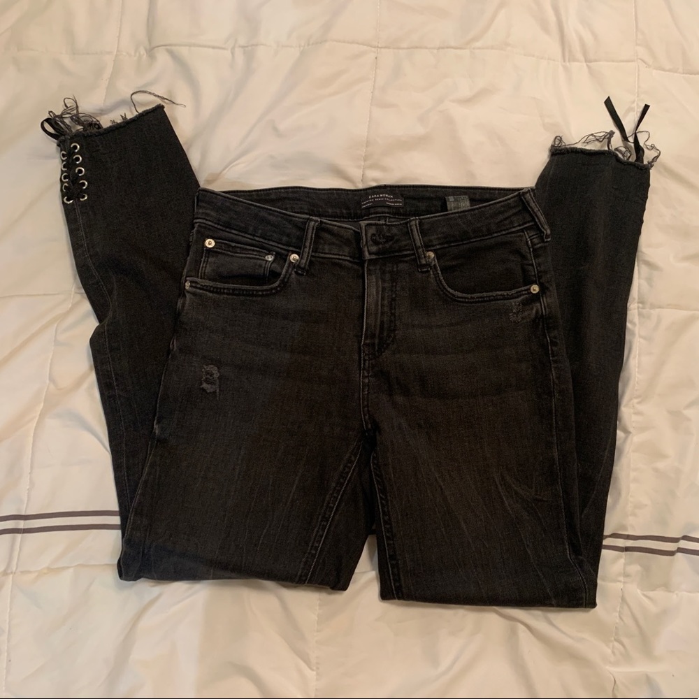 High rise black jeans
